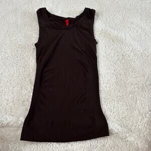 Spanx Womens Shapewear Tummy Control Tank Top In Brown Size Large Casual Wear